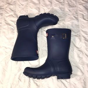 Short Matte Blue Hunter Boots